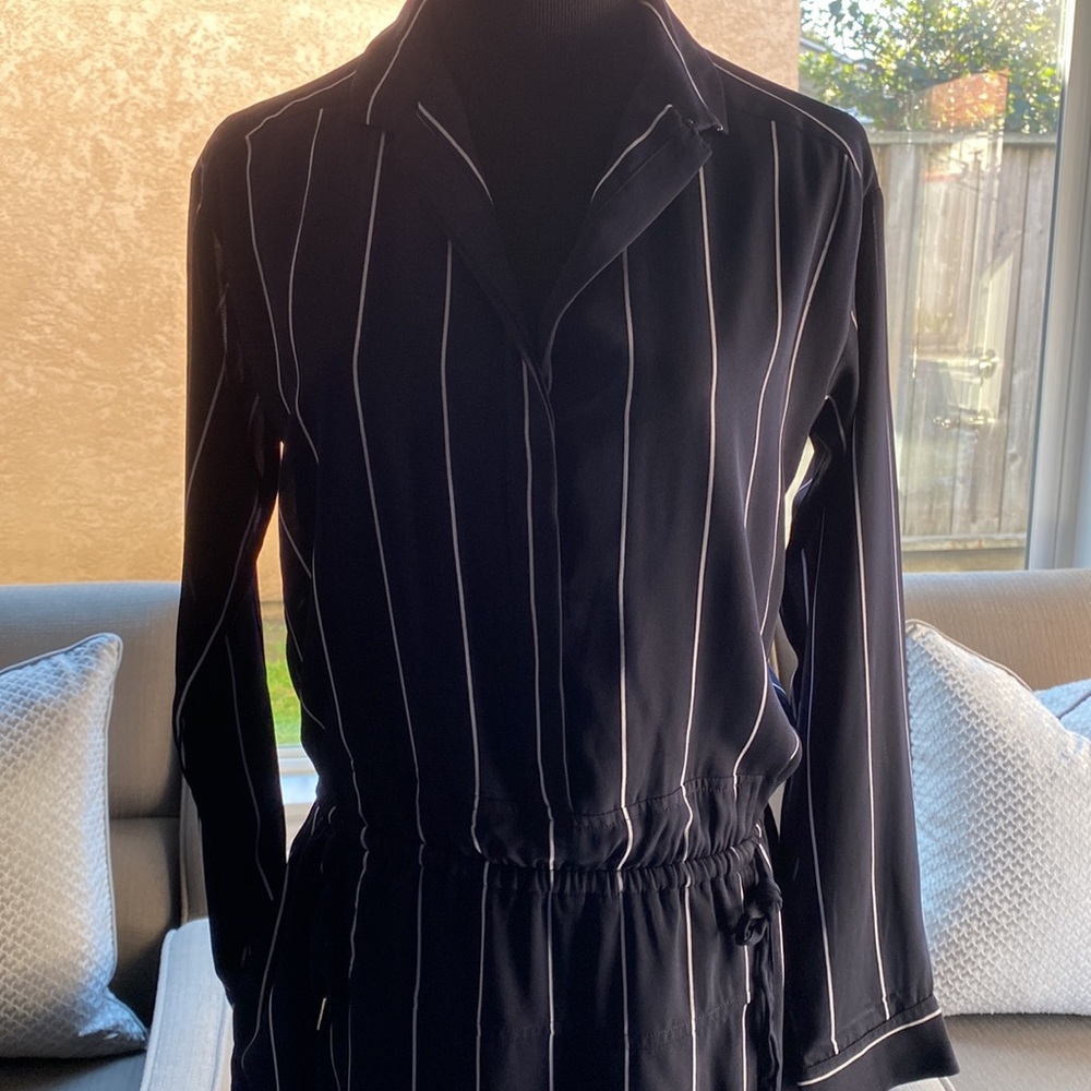 Banana Republic Navy w/ White Stripe Dress (S)